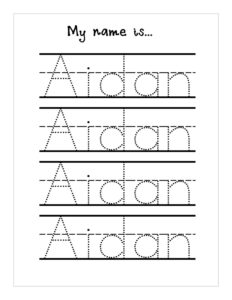 Aiden Printables Tracing Name Worksheets