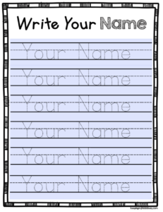 Custom Name Tracing Printables Worksheets