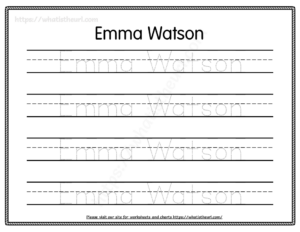 Custom Name Tracing Printables Worksheets