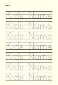 Dotted Name Tracing Printables Worksheets