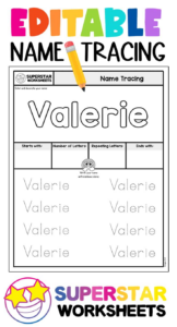 Editable Name Spelling And Tracing Printables