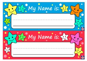 Editable Name Template For Preschool