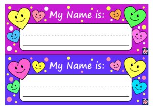 Editable Name Template For Preschool