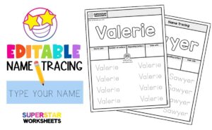 Editable Name Tracing With Lines Worksheets