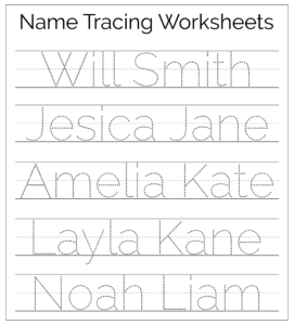 10 Best Preschool Name Tracing Printable Printablee