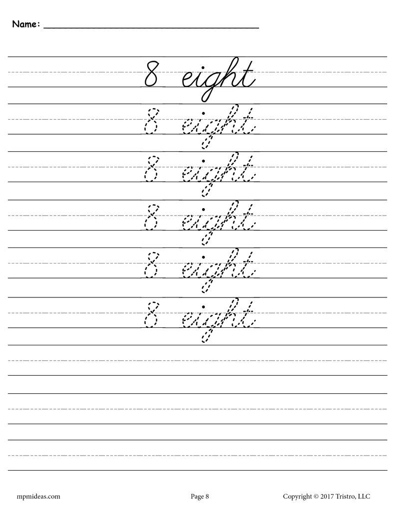 Free Printables Cursive Name Tracing Worksheets