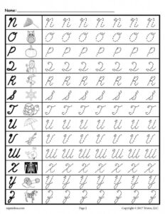 Free Printables Cursive Name Tracing Worksheets