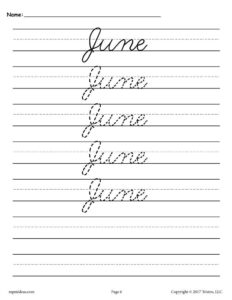 Free Printables Name Tracing Cursive Worksheets