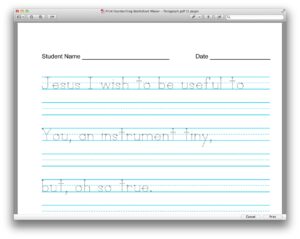 Make Your Own Handwriting Worksheets