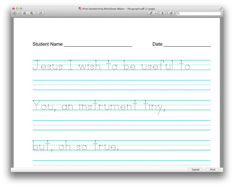 Make Your Own Handwriting Worksheets Name Tracing Printable 