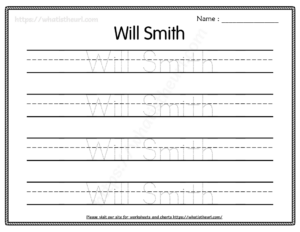 Name Tracing For Kindergarten