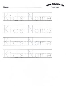 Name Tracing Free Printables Worksheet