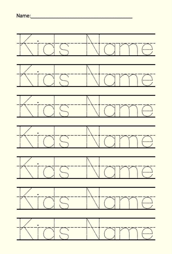 Name Tracing Practice Printables