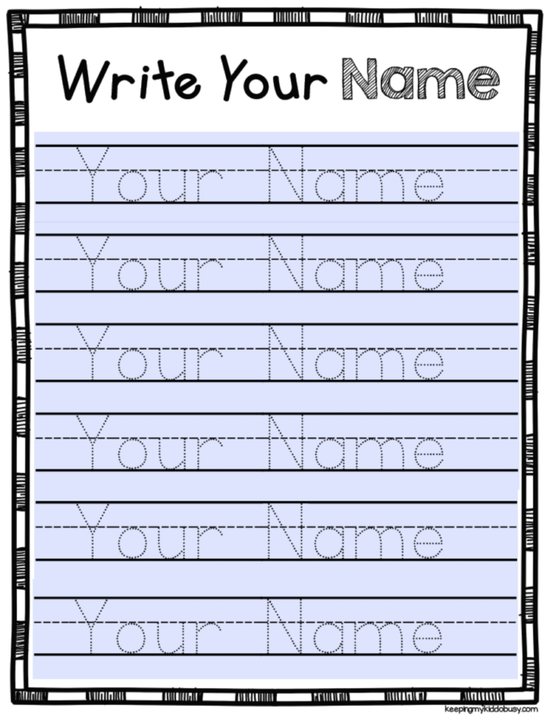 Name Tracing Practice Printables Name Tracing Printable