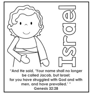 Sunday School Lesson 16 A New Name For Jacob In My World