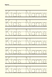 Name Tracing Printables Large Font