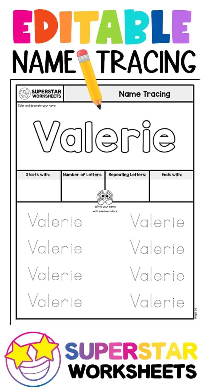 Name Tracing Worksheet Practice Printables