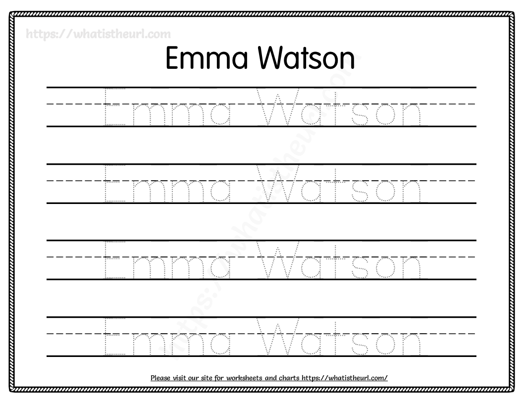 Printables Custom Name Tracing Worksheets For Preschool