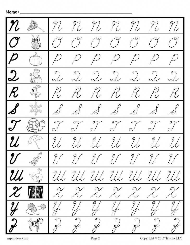 Printables Name Tracing Cursive Letters