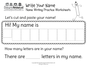 Tracing My Name Printables Worksheets