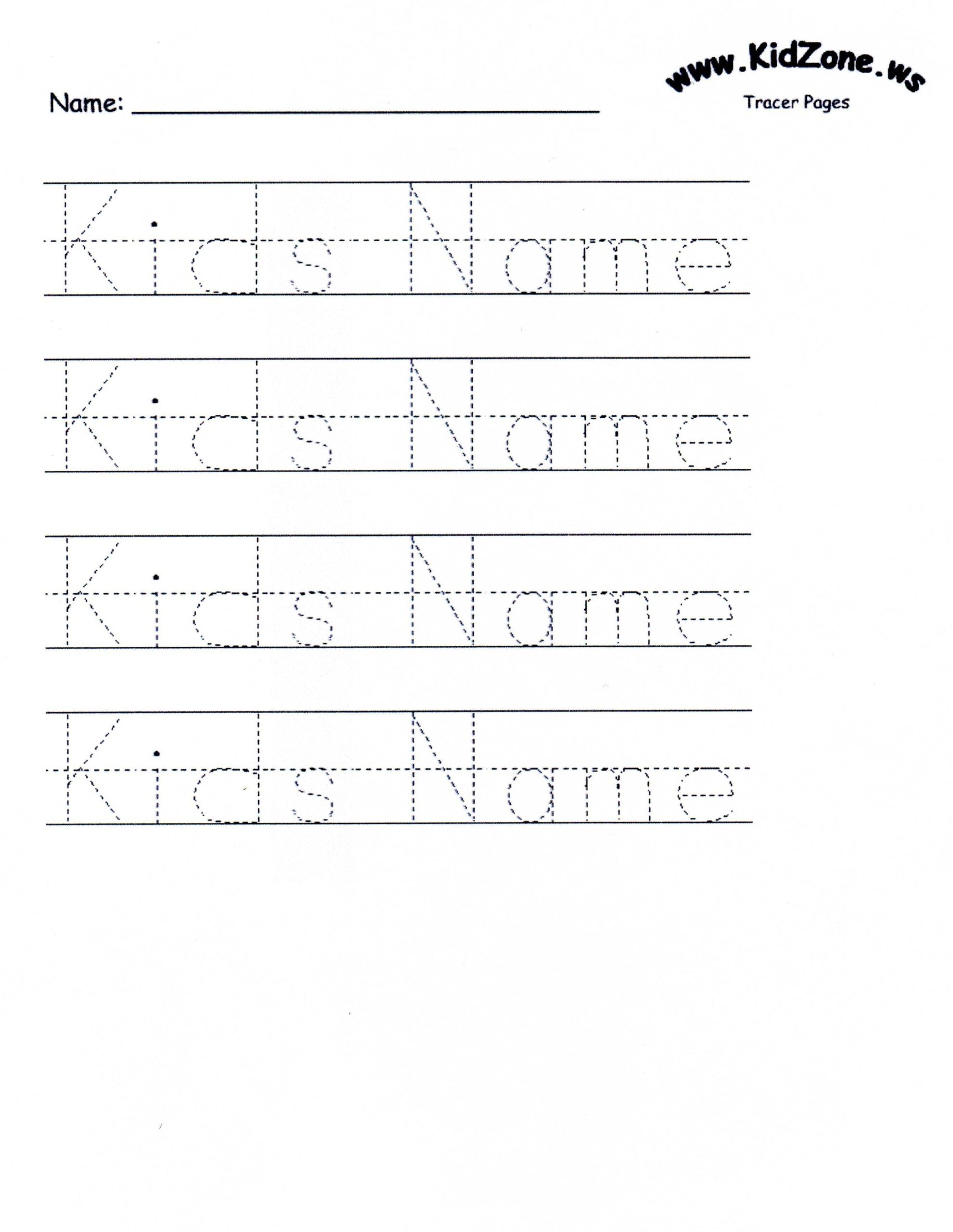 Tracing Names Free Printables Worksheets