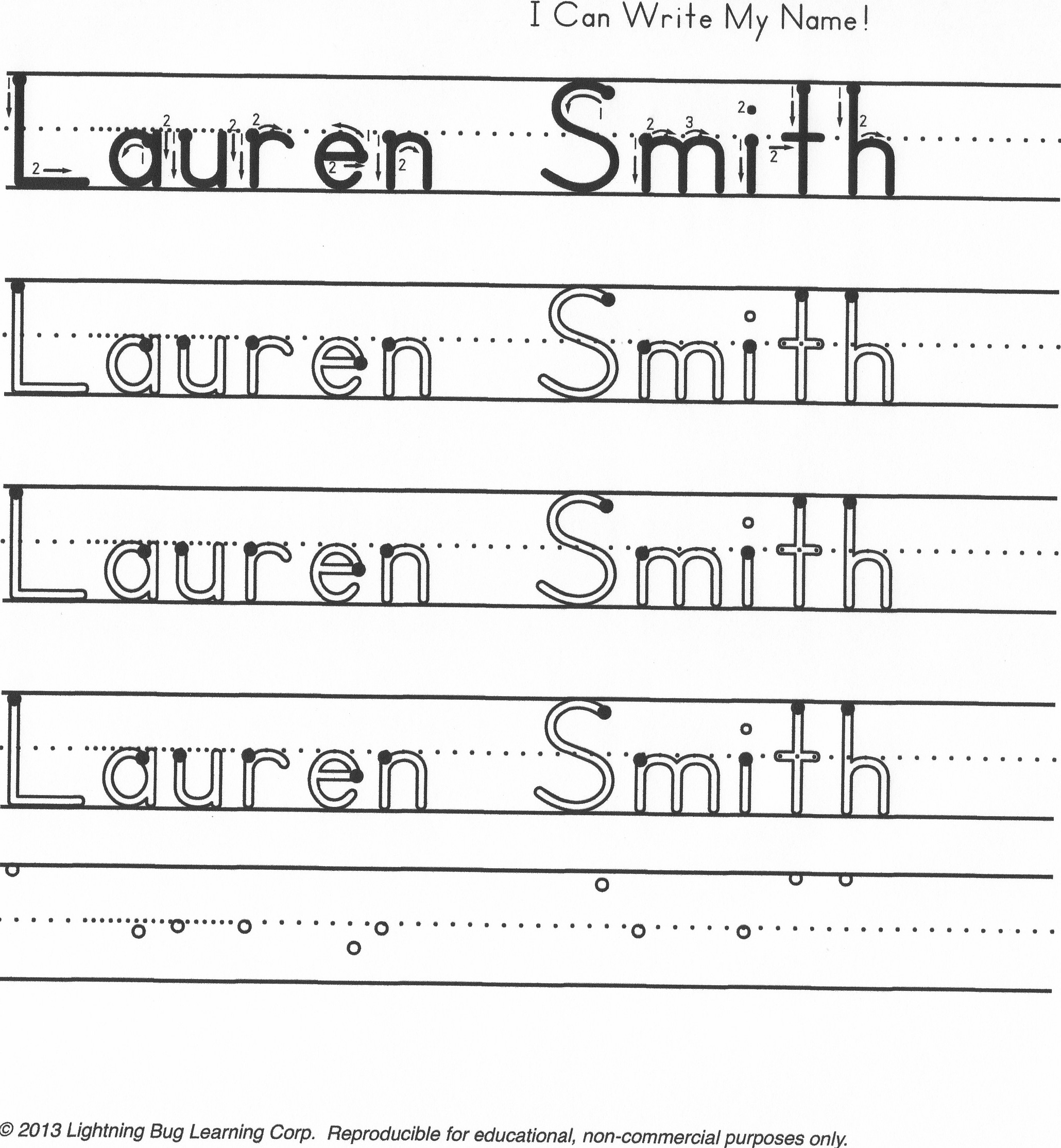 Write Your Own Name Worksheets Printable